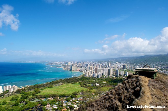 View of Waikiki from Diamond Head Summit